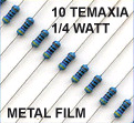 20  A 1/4W 1% Metal film 10 TEMAXIA